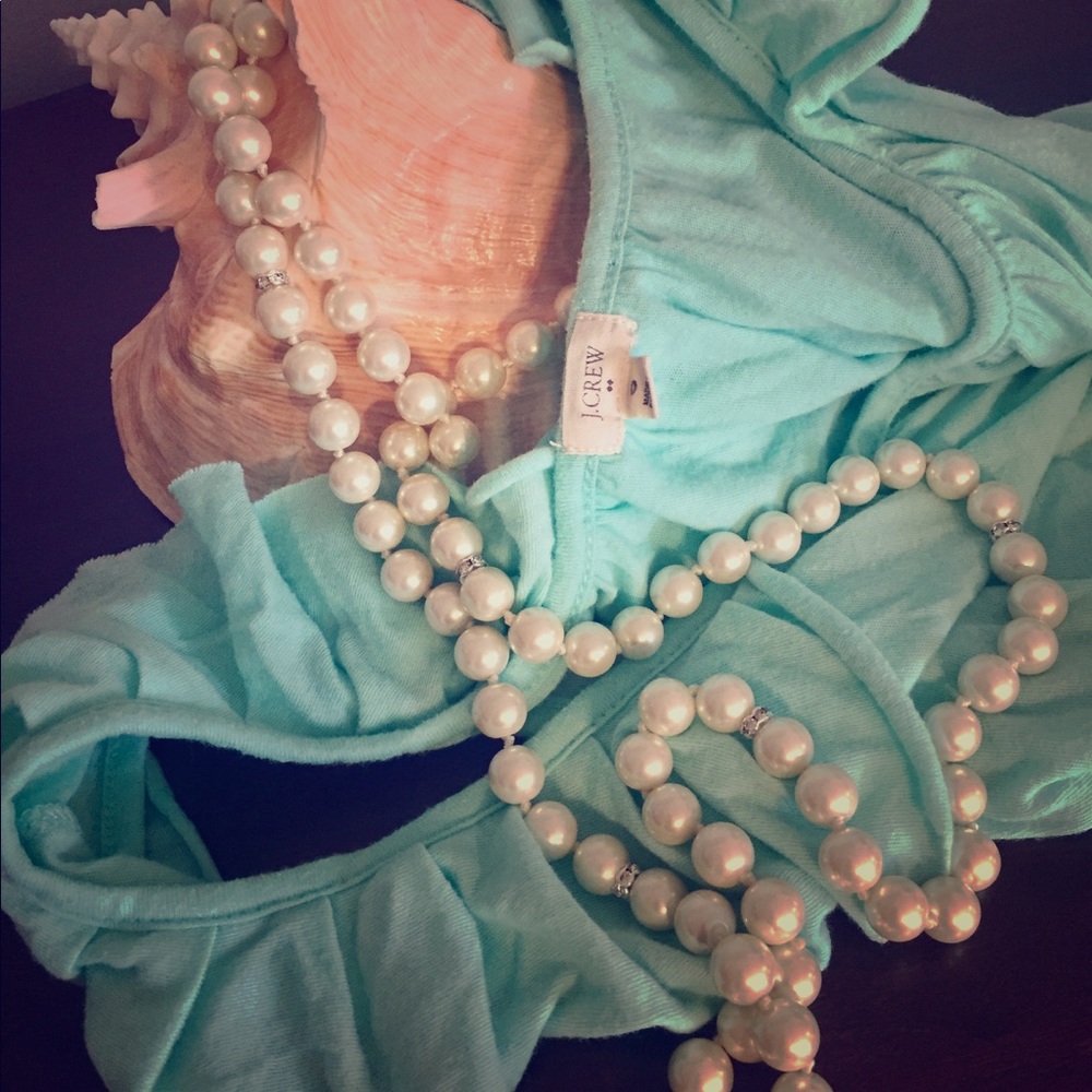 J Crew mint ruffle tank.  Size small.